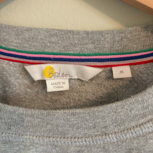 Boden women's grey crewneck sweatshirt, size M - Picture 2 of 6